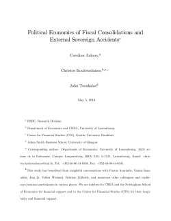 Political Economics of Fiscal Consolidations and External Sovereign