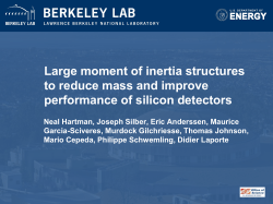 Large moment of inertia structures to reduce mass
