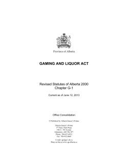 gaming and liquor act