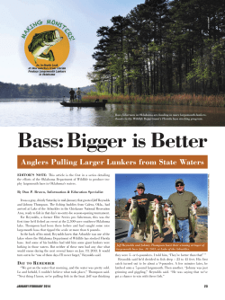 1. Bass: Bigger is Better - Oklahoma Department of Wildlife