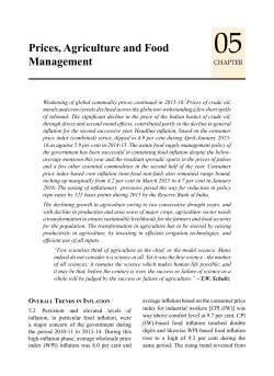 Prices, Agriculture and Food Management