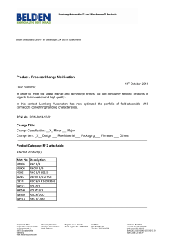 Product / Process Change Notification Mat-No. Description
