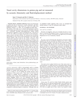 Nasal cavity dimensions in guinea pig and rat measured by acoustic