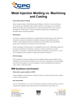 Metal Injection Molding vs. Machining and Casting