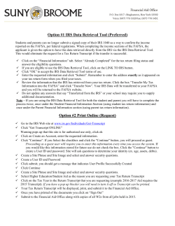 2016-2017 Instructions for Requesting an IRS Tax