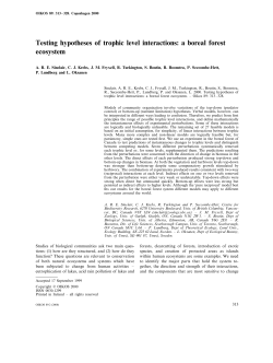 Testing hypotheses of trophic level interactions: a