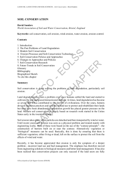 Soil Conservation
