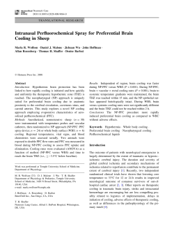 Intranasal Perfluorochemical Spray for Preferential Brain Cooling in
