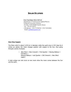 SOLAR ECLIPSES - The Technical University of Kenya