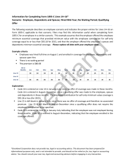 Information for Completing Form 1095