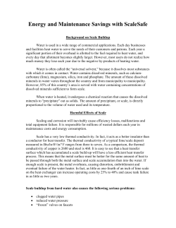 Energy and Maintenance Savings with ScaleSafe