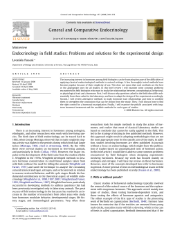 Endocrinology in field studies: Problems and solutions for