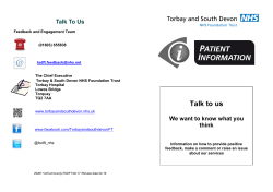 Talk to Us - We want to know what you think