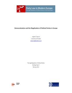 Democratisation and the Illegalisation of Political Parties in Europe