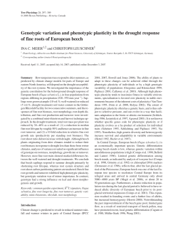 Genotypic variation and phenotypic plasticity in