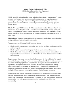 Abilene Teachers Federal Credit Union Mobile Check Deposit End