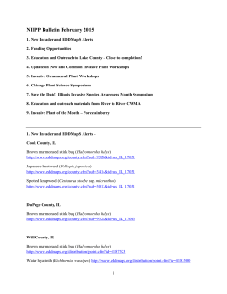 February 2015 - Northeast Illinois Invasive Plant Partnership