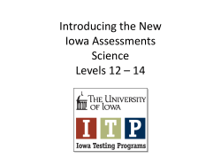 Form E Content Overview Grades 6-8 Science