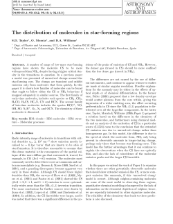 The distribution of molecules in star-forming regions