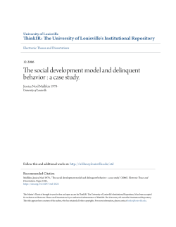 The social development model and delinquent behavior : a