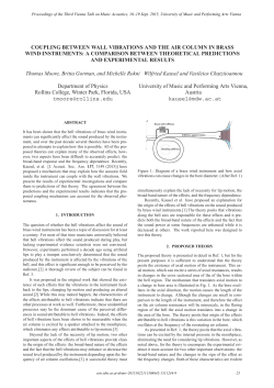 coupling between wall vibrations and the air column in brass wind