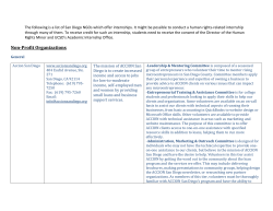 Non-Profit Organizations - Eleanor Roosevelt College