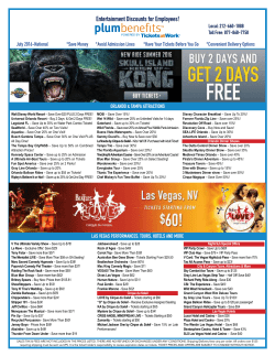 Entertainment Discounts for Employees!