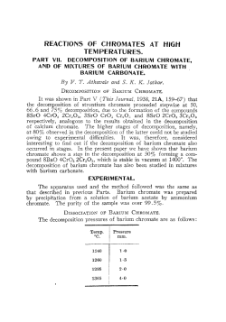 reactions of chromate&sect; at high temperatures.