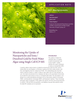 Monitoring the Uptake of Nanoparticles and Ionic/Dissolved Gold by