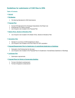 Guidelines for submission of CAD files to URA