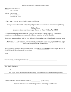 Junior and Senior Prom Information and Guest Information