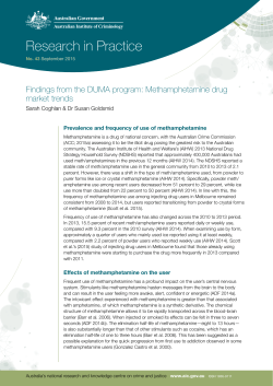 Findings from the DUMA program: Methamphetamine drug market