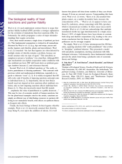 The biological reality of host sanctions and partner fidelity