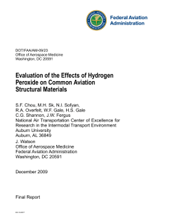 Evaluation of the Effects of Hydrogen Peroxide on Common Aviation