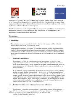 Romania - Housing Rights Watch