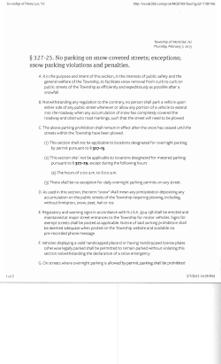 327 -25. No parking on snow-covered streets