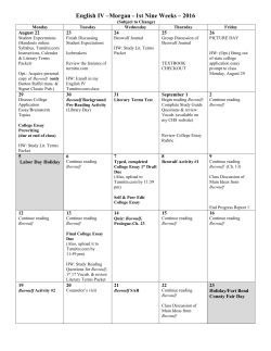 Summary of Objectives