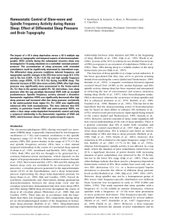 Homeostatic Control of Slow-wave and Spindle Frequency Activity