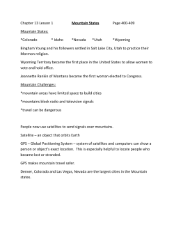 Chapter 13 Lesson 1 Mountain States Page 400