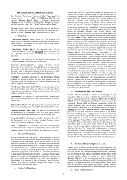 STRATEGIC PARTNERSHIP AGREEMENT This Strategic