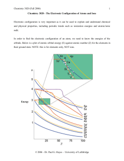 1b 3820 Electronic Structure Handout