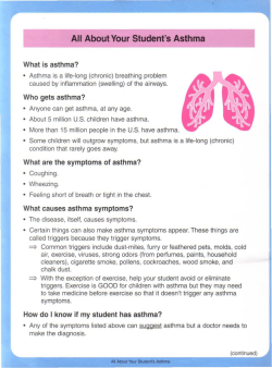 All About Your Student`s Asthma