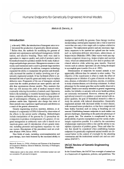 Humane Endpoints for Genetically Engineered