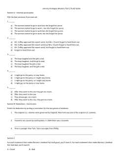 Literacy Strategies Mastery Test 5 Study Guide Section A – Internal