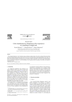 Color classification by chimpanzees (Pan troglodytes) in a matching