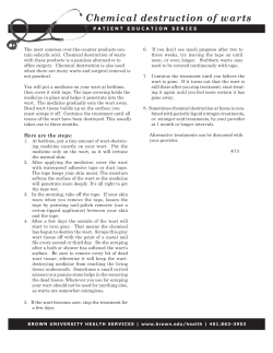 Chemical destruction of warts