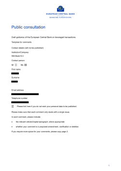 Comment 13 - ECB Banking Supervision