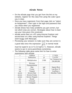 Notes from me to help with eGrade