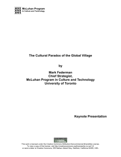 The Cultural Paradox of the Global Village