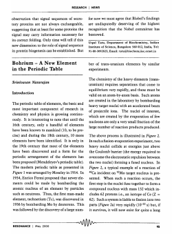 Bohrium-A New Element in the Periodic Table